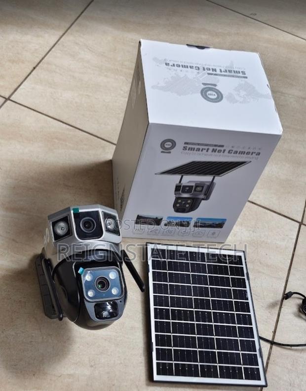 4g Dual Lens Solar Powered PTZ Camera 4mp 2way Audio