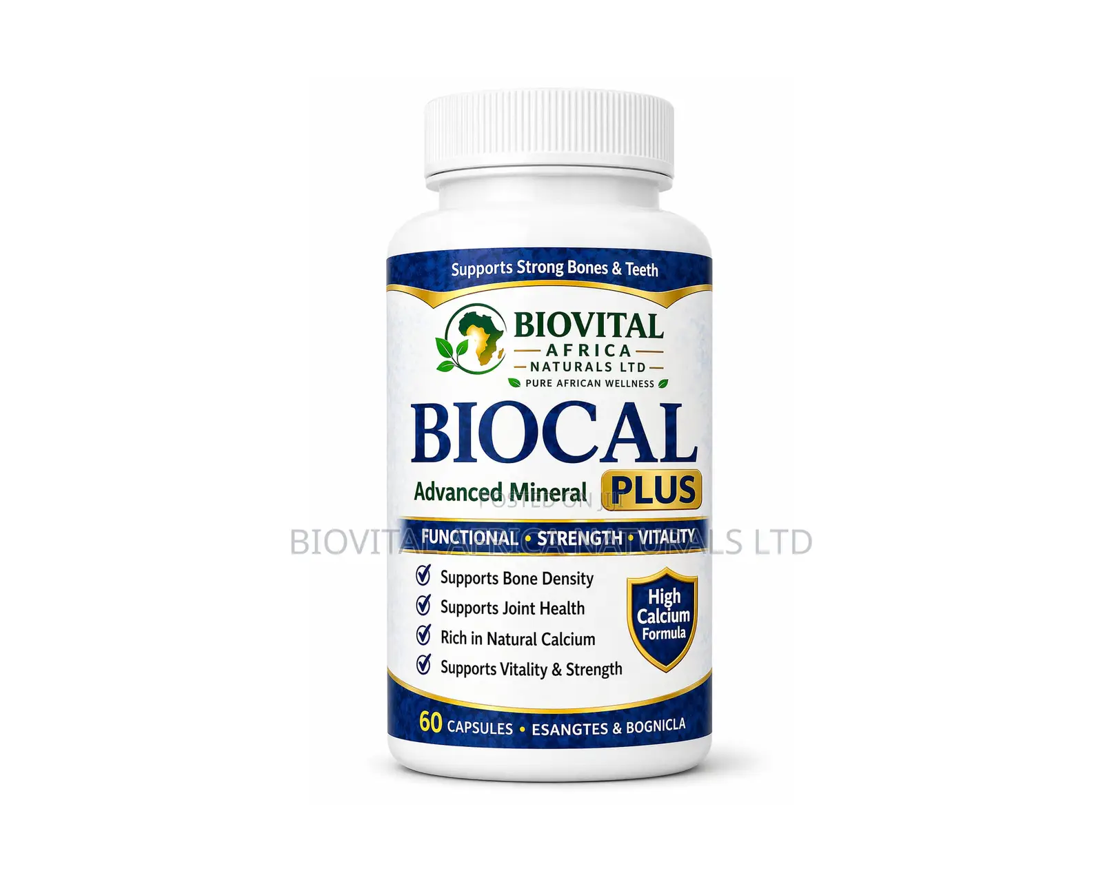 Biocal High Calcium Formula for Strong Bones Teeth (60 Capsules)