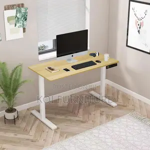 Office Desk; 1400mm Electric Adjustable Sit Stand Spacious Office Desk