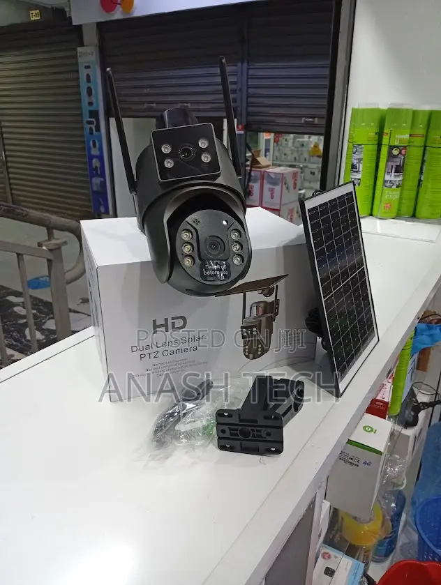 Ubox Dual Lens Wifi Solar Camera With Siren and Two Way Audio