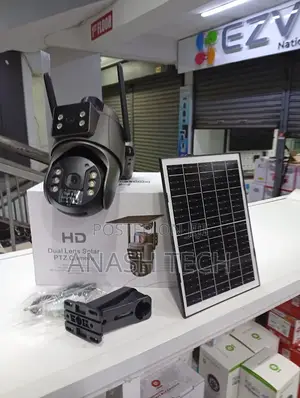 Wifi Dual Lens Ubox PTZ Solar Camera Full Hd 6mp Colored With Siren