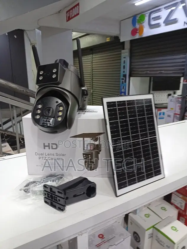 Ubox Wifi PTZ Camera Solar CCTV Camera With Siren