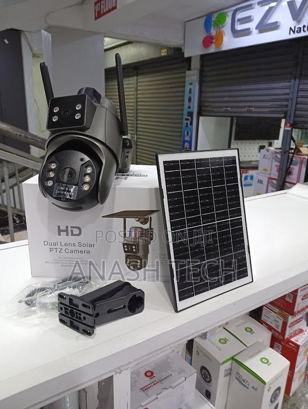 Ubox Dual Lens Wifi Solar Camera With Audio+Full Hd With Siren
