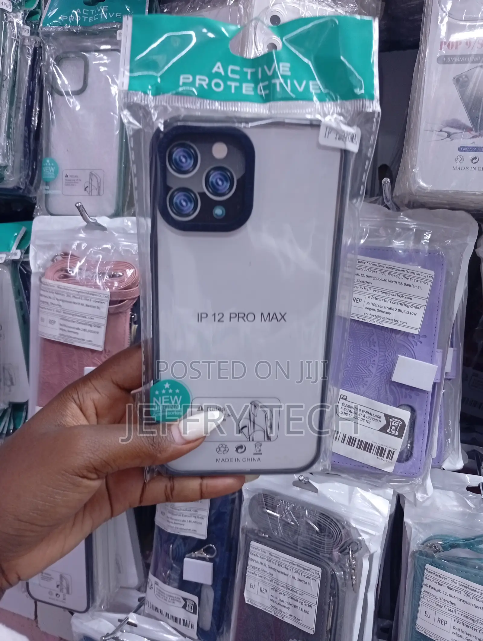 Clear Silicone Protective Case for an Apple iPhone 12 Pro Max.