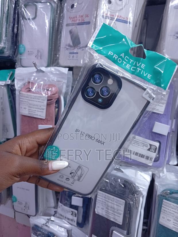 Clear Silicone Protective Case for an Apple iPhone 12 Pro Max. - thumbnail 2