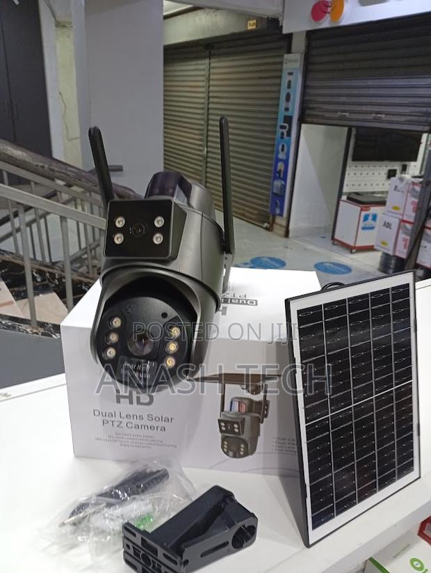 4mp Dual Lens Ubox Siren Remote Viewing Wifi Compatible Solar Camera