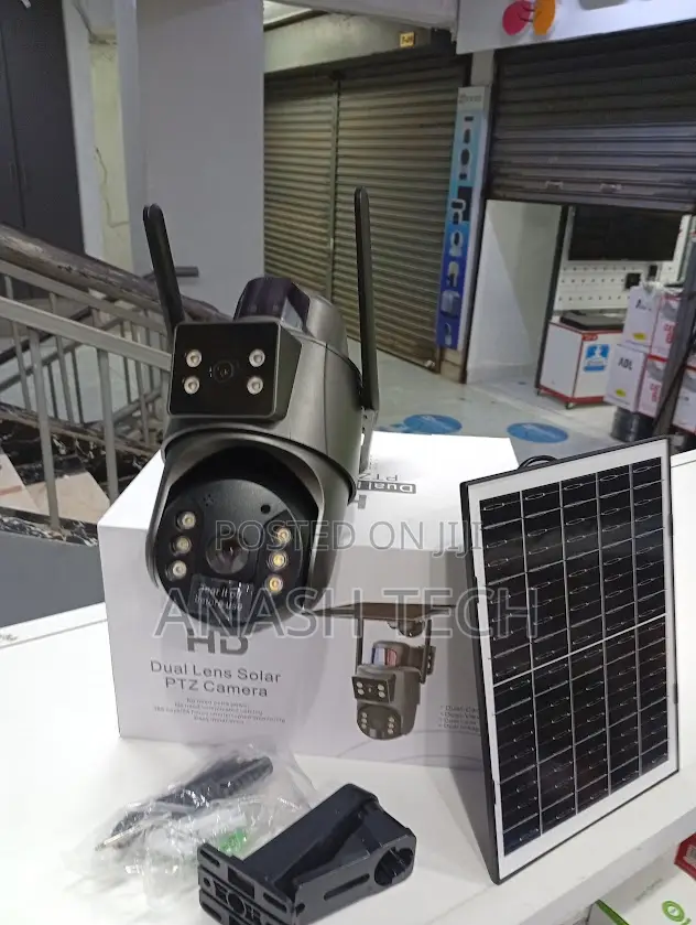 4mp Dual Lens Ubox Siren Remote Viewing Wifi Compatible Solar Camera