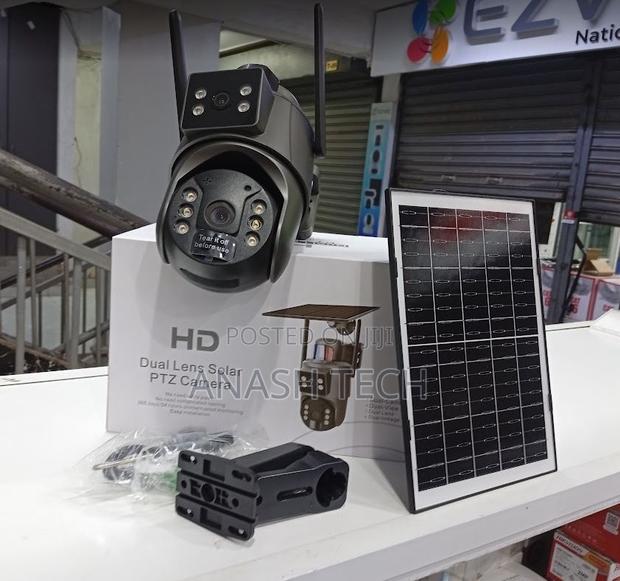 Ubox Dual Lens Siren 4mp Wifi Solar Powered Camera