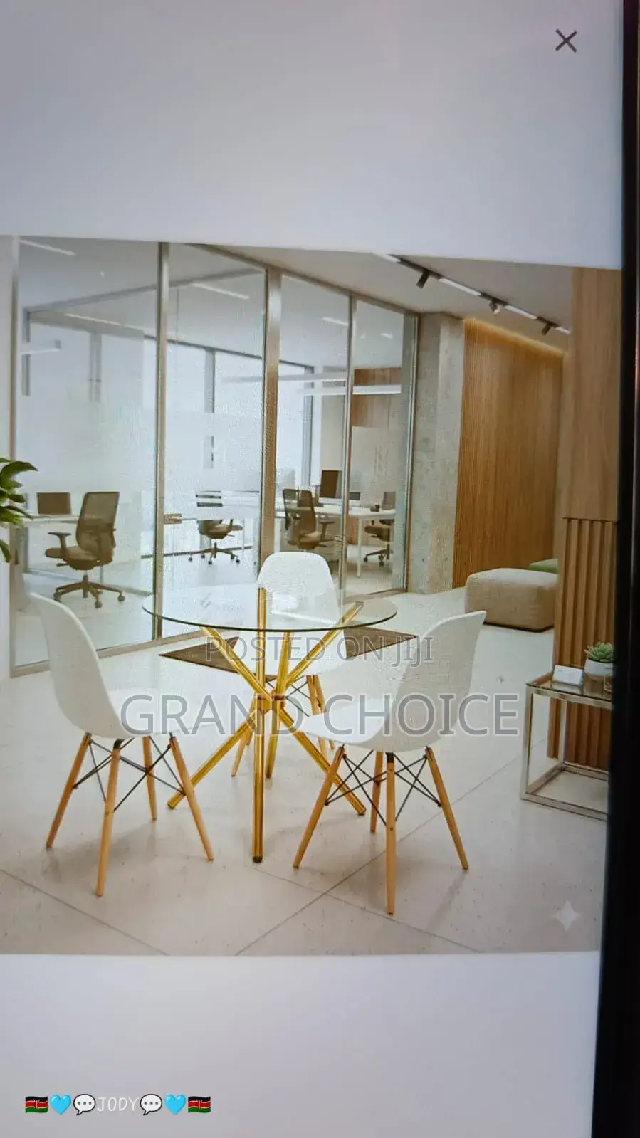 Eames Chair With Glass Table