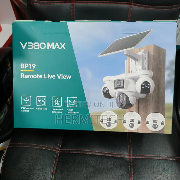 Solar Powered CCTV Cameras Outdoor Surveillance 4-Lens CCTV 4g