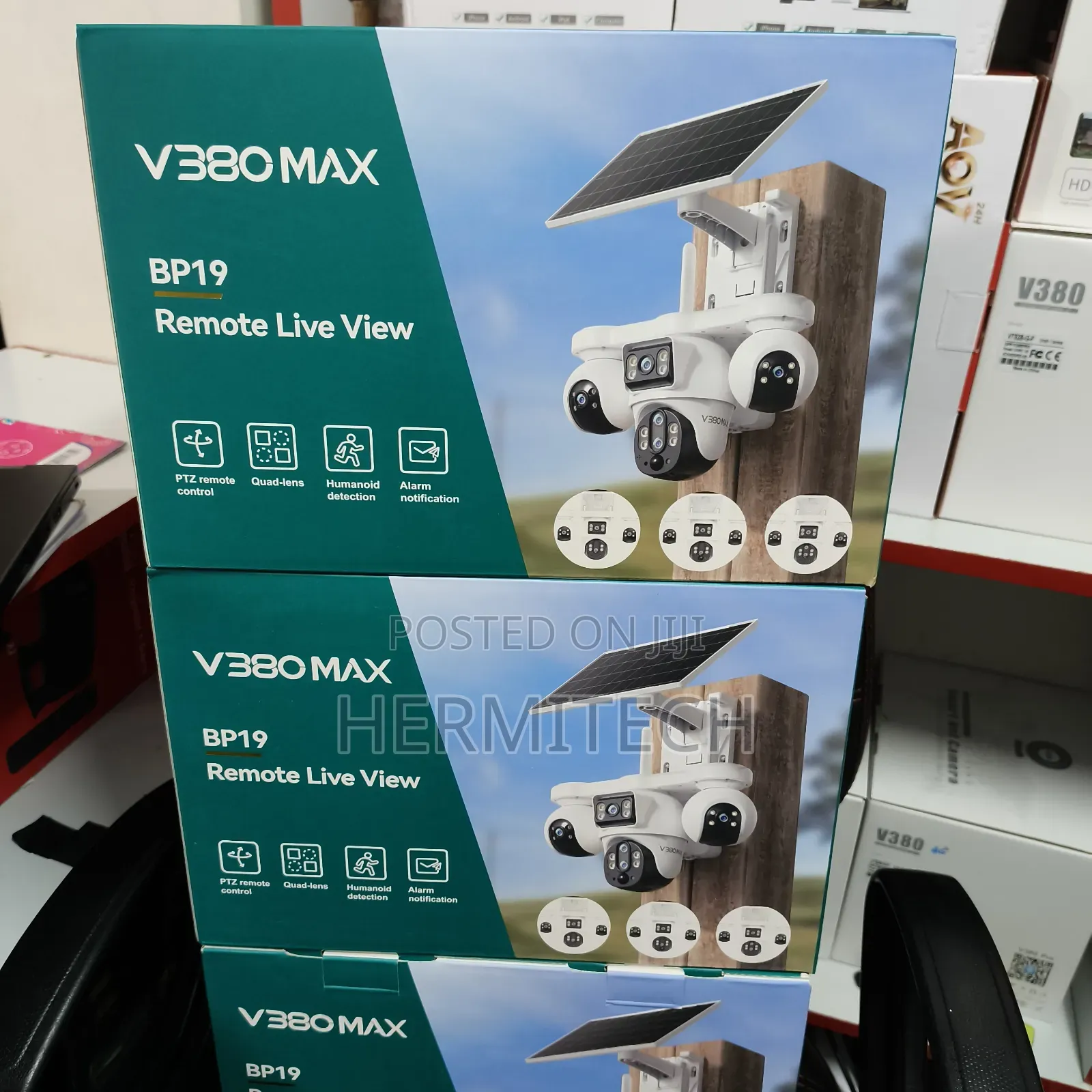 4lens CCTV Camera Solar 4screens Outdoor CCTV Camera Solar Powered
