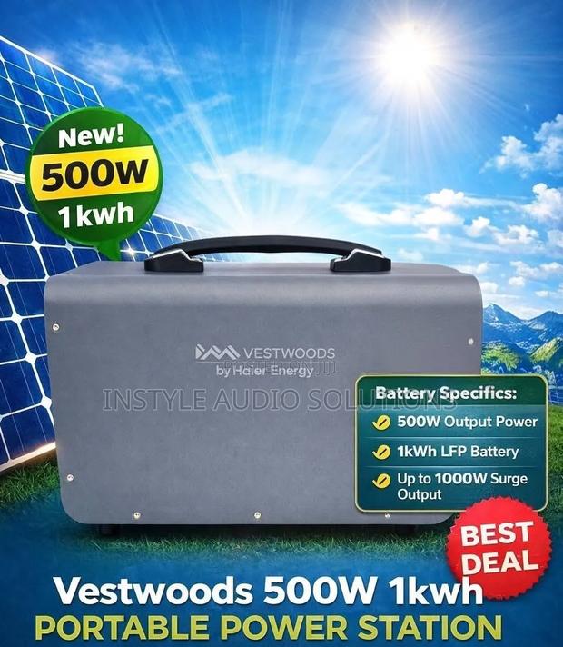 1kwh - 500w Output Vestwood Portable Power Station Backup