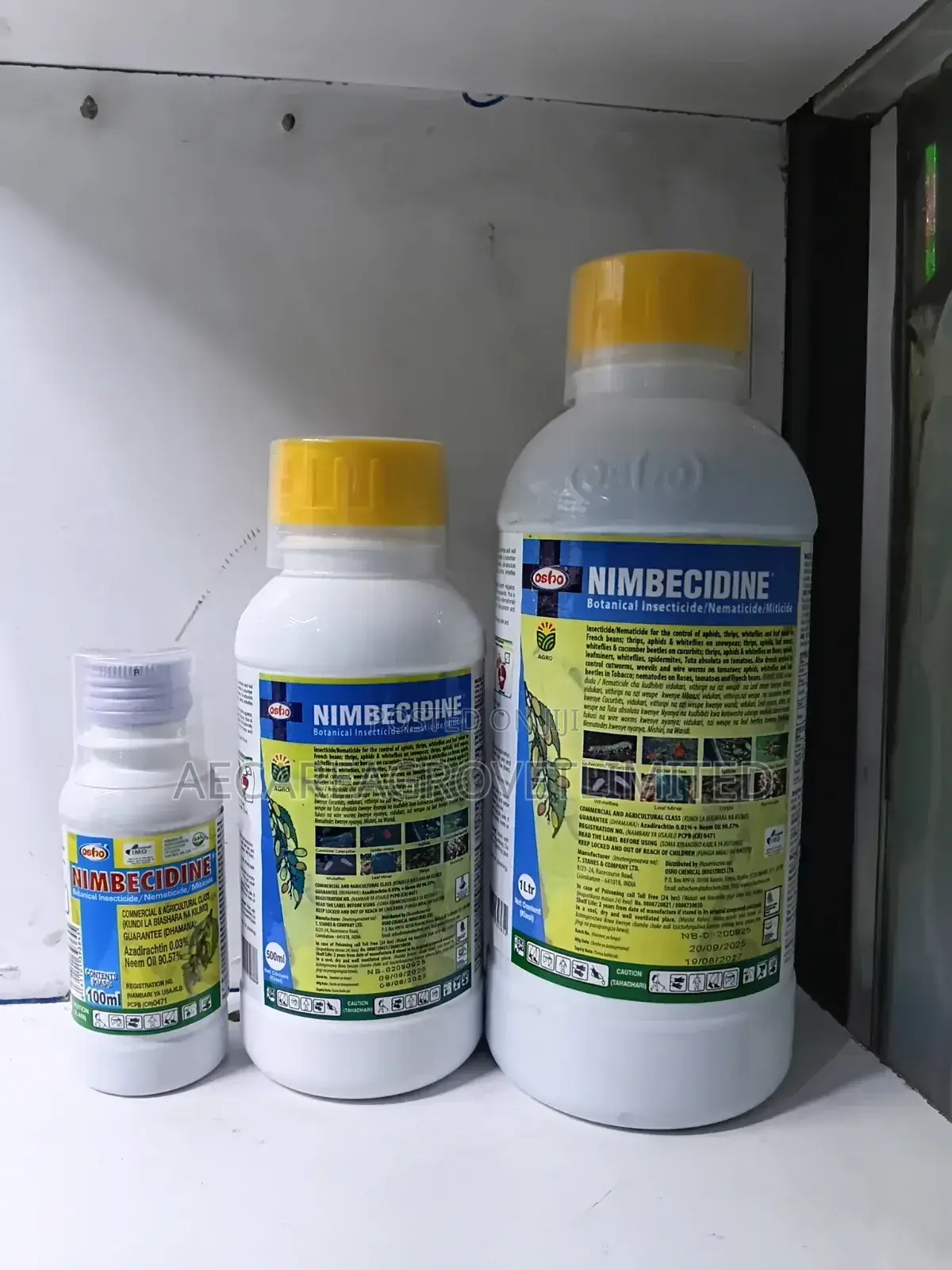 Nimbecidine Organic Insecticide/Nematicide /Miticide 100ml,500ml,1l