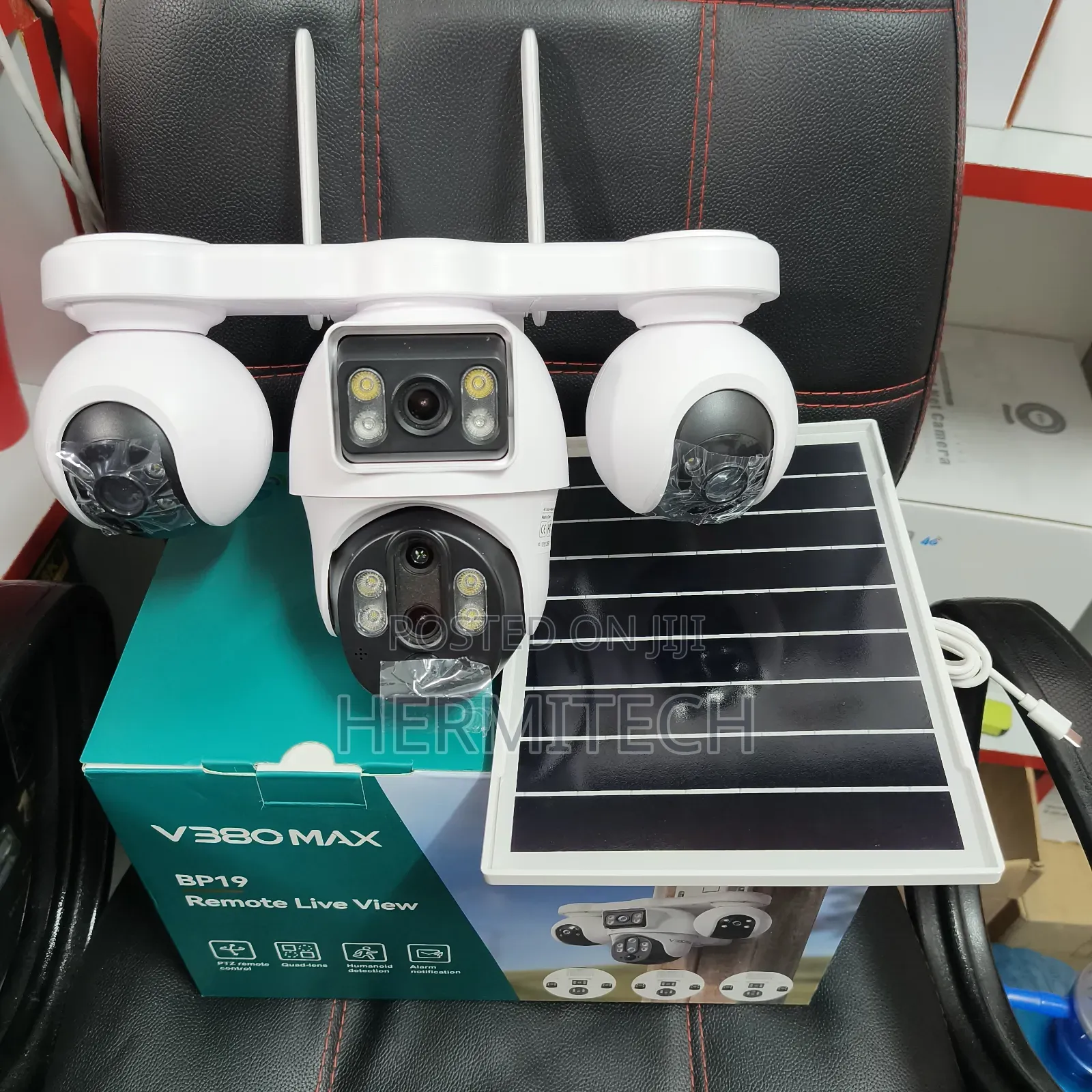Solar Powered PTZ Surveillance 4g Cameras 4lens CCTV Surveillance