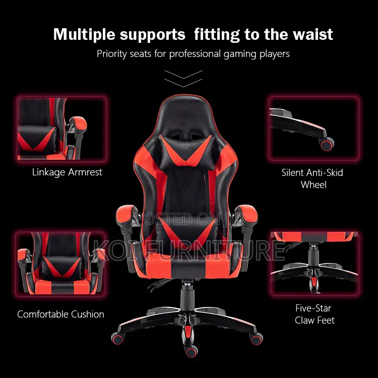 Office Chairs; Leather Reclining Executiveoffice Gamers Streaming Seat