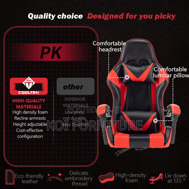 Office Chairs; Leather Reclining Executiveoffice Gamers Streaming Seat - thumbnail 9