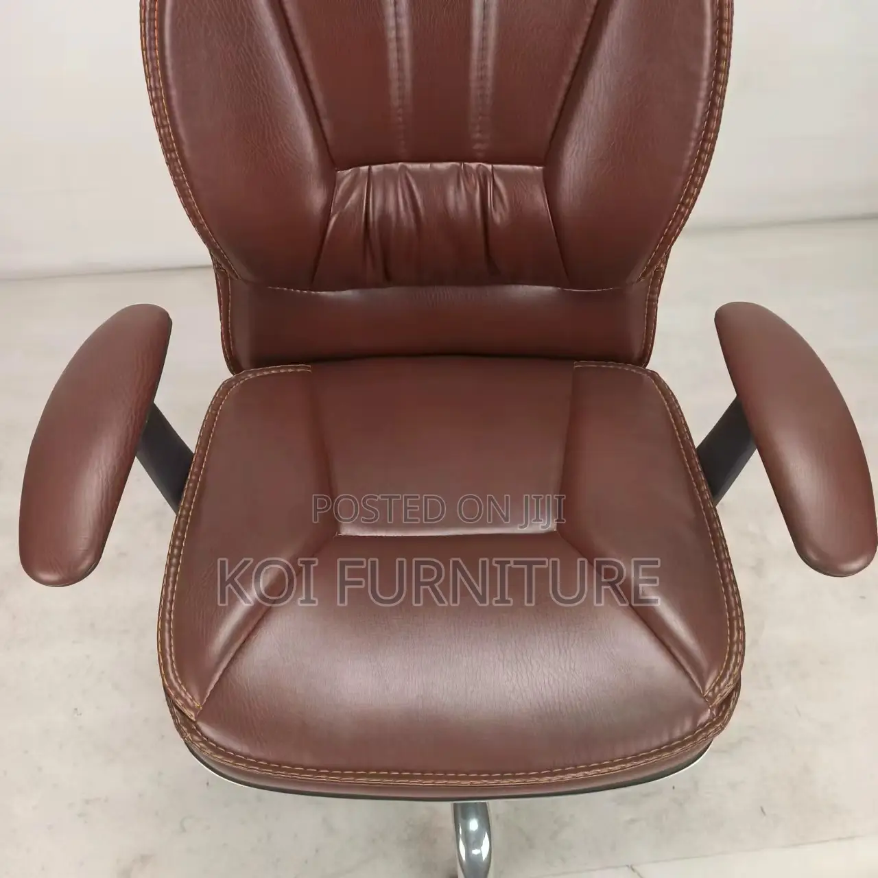 Office Chairs; Brown Leather Reclining Executive Office Desk Chairs