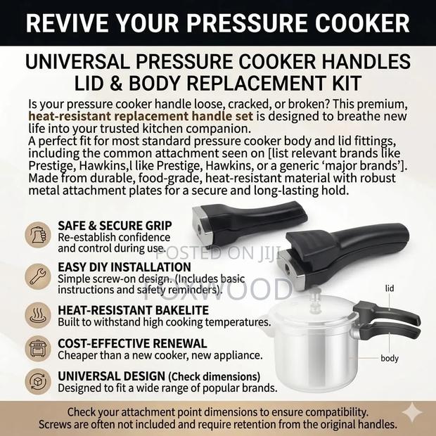 Saral Pressure Cooker Double Handle Size: 6–10 Litres - thumbnail 2