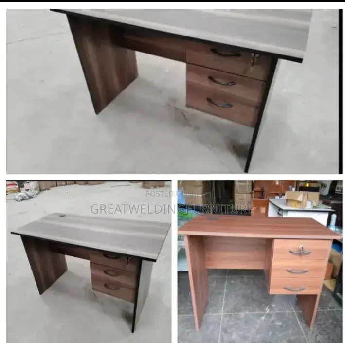 0.9m Walnut Wooden Office Desk