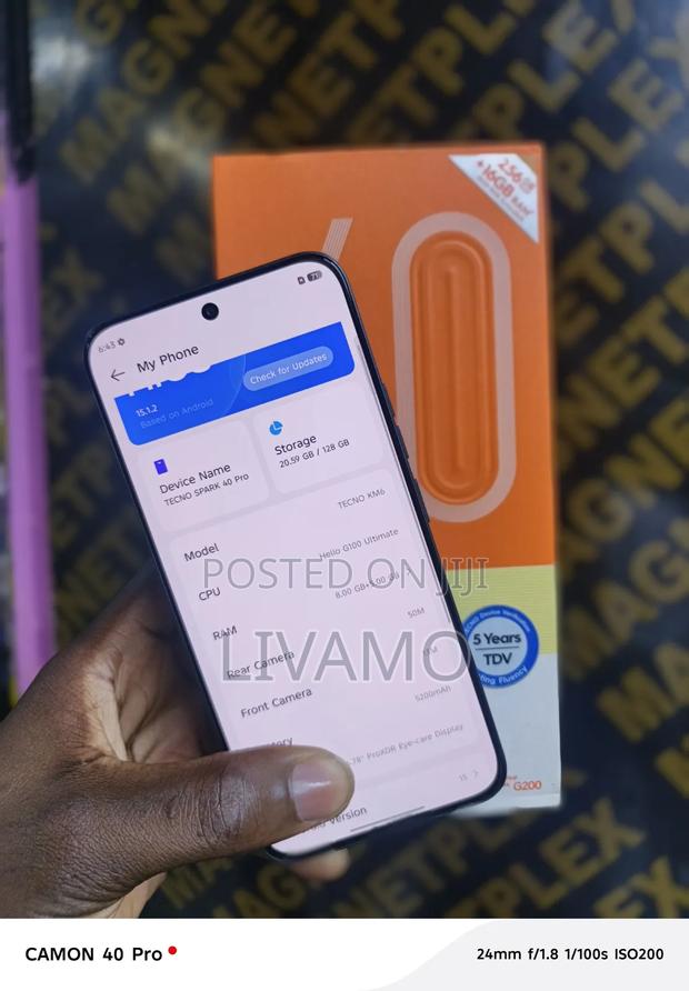 Tecno Spark 40 Pro 128 GB Black - thumbnail 3