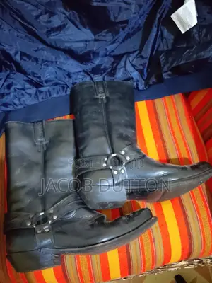 Original Biker Boots Sancho Abarca Black Leather Cowboy Boots