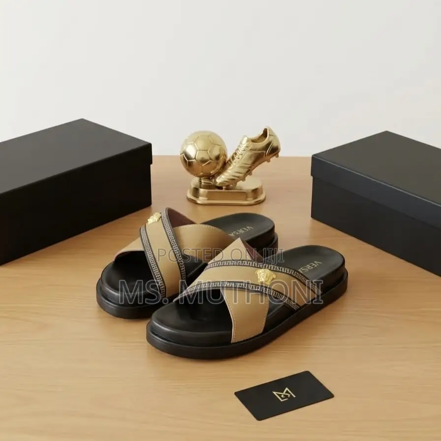 Cross-Strap Medusaversace Sandals Size 40-45