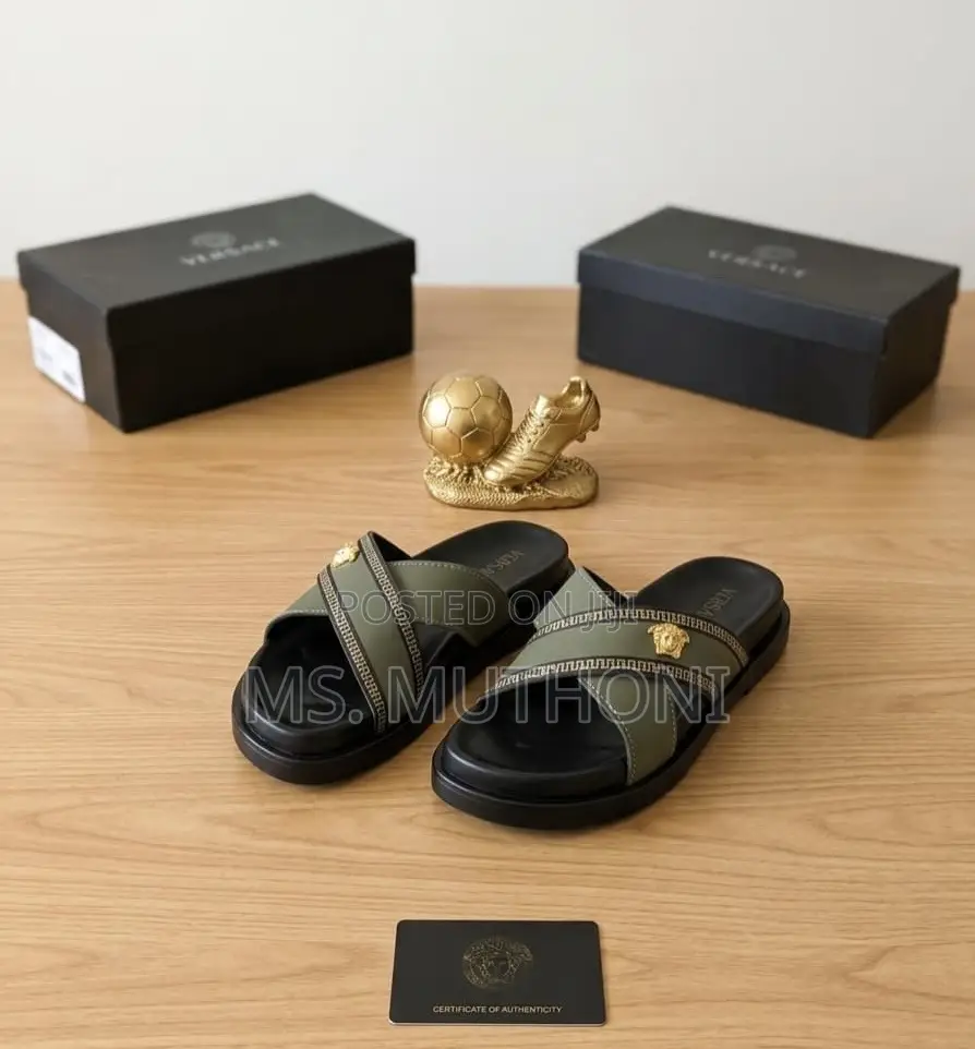 Cross-Strap Medusaversace Sandals Size 40-45