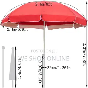 Double Layer Outdoor Umbrellas 2.4m Diameter