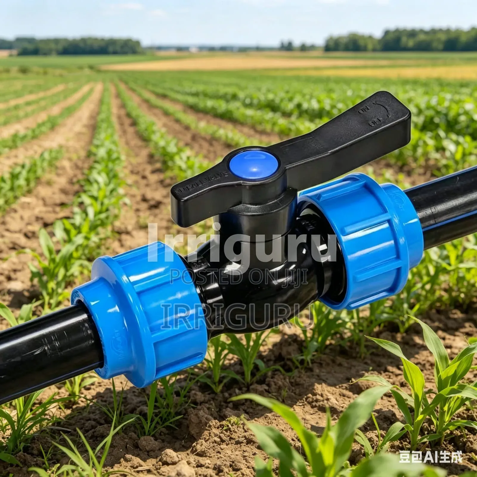 Compression. Blue Fittings