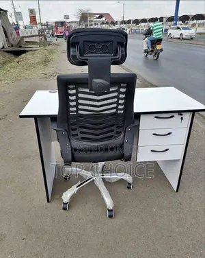 White Table, and Office Chair.