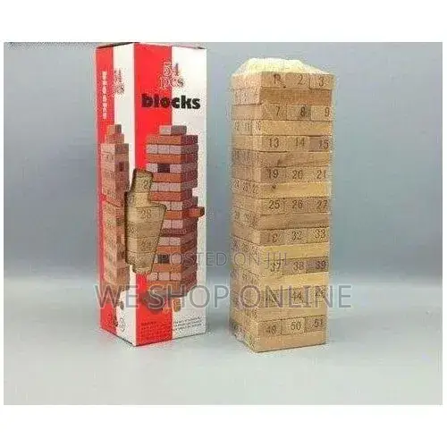 Jenga Tower Wooden 54 Blocks
