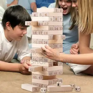 Jenga Tower Wooden 54 Blocks