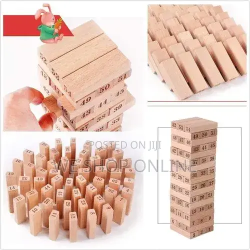 Jenga Tower Wooden 54 Blocks