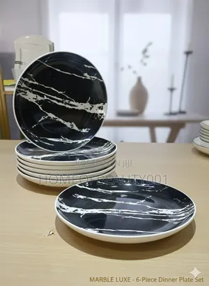 6pcs Marble Design Dinner Plates