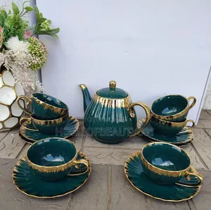 Tea Set With Golden Rim