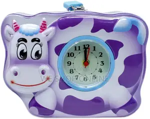 Cow Piggy Bank With Clock