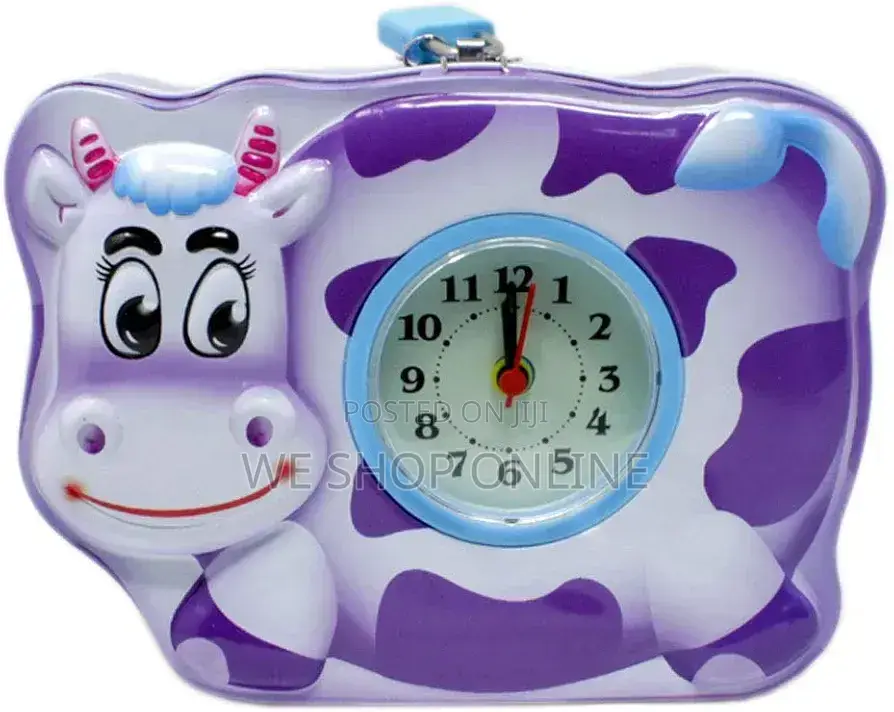 Cow Piggy Bank With Clock