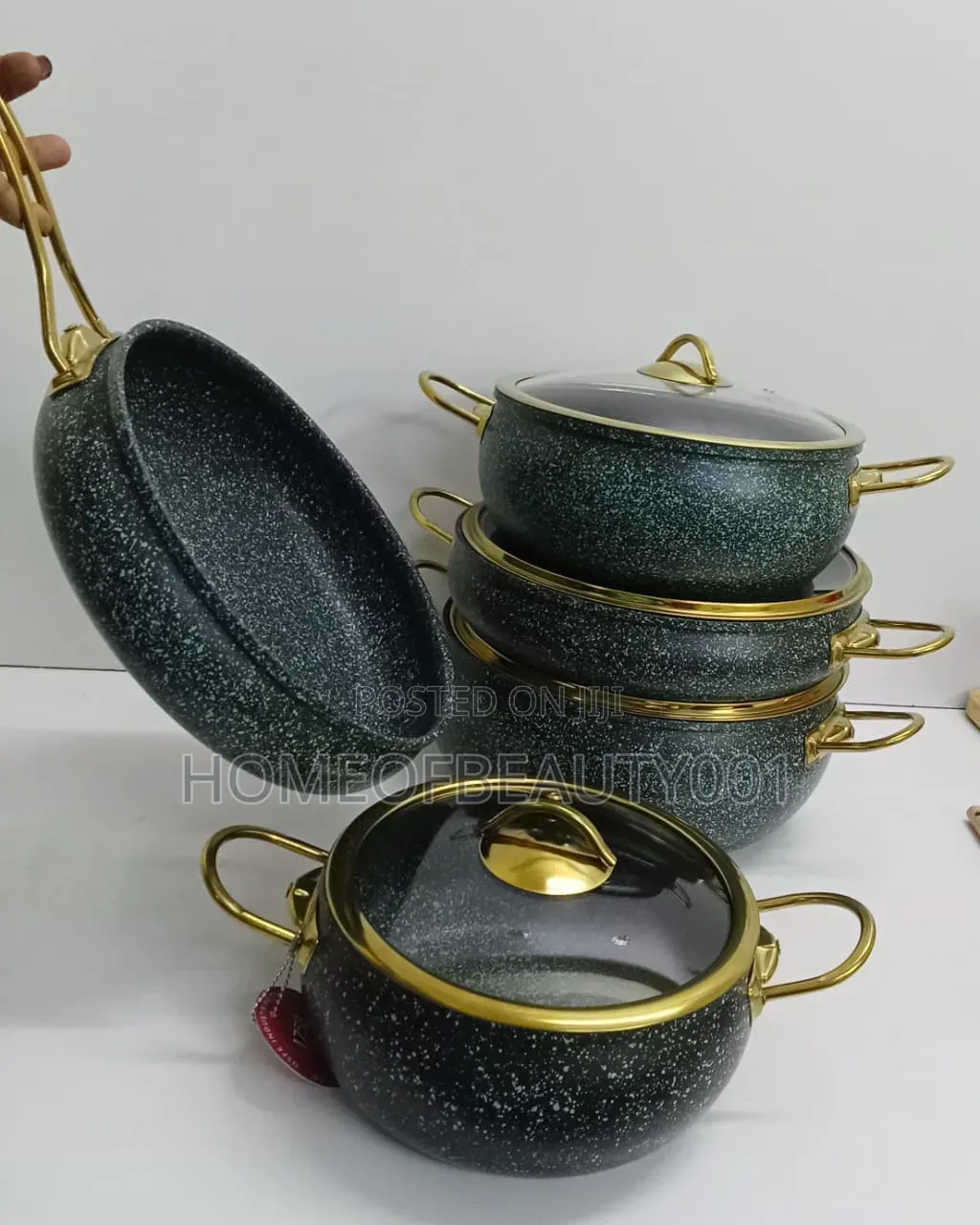 9 PCS Granite Classy Cookware Set