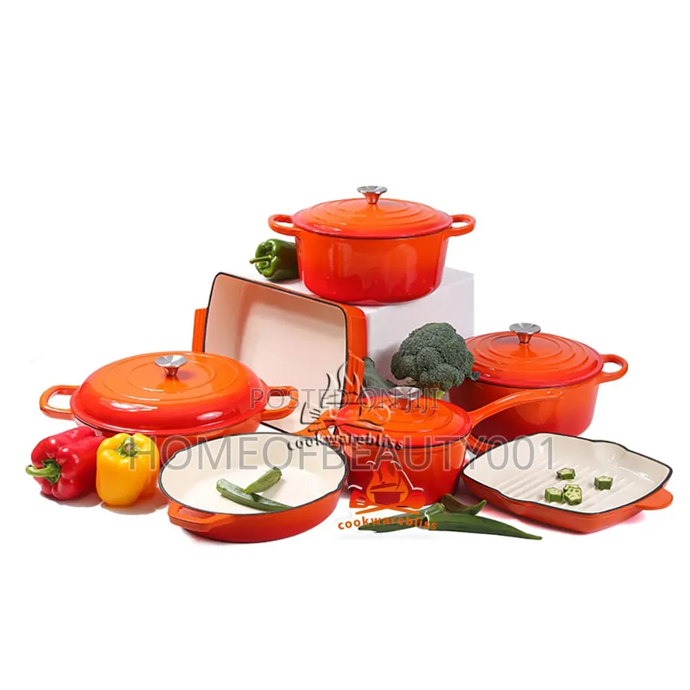 11 PCS Enamel Cast Iron