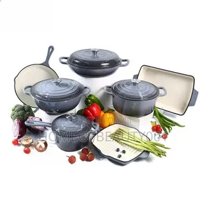 11 PCS Enamel Cast Iron