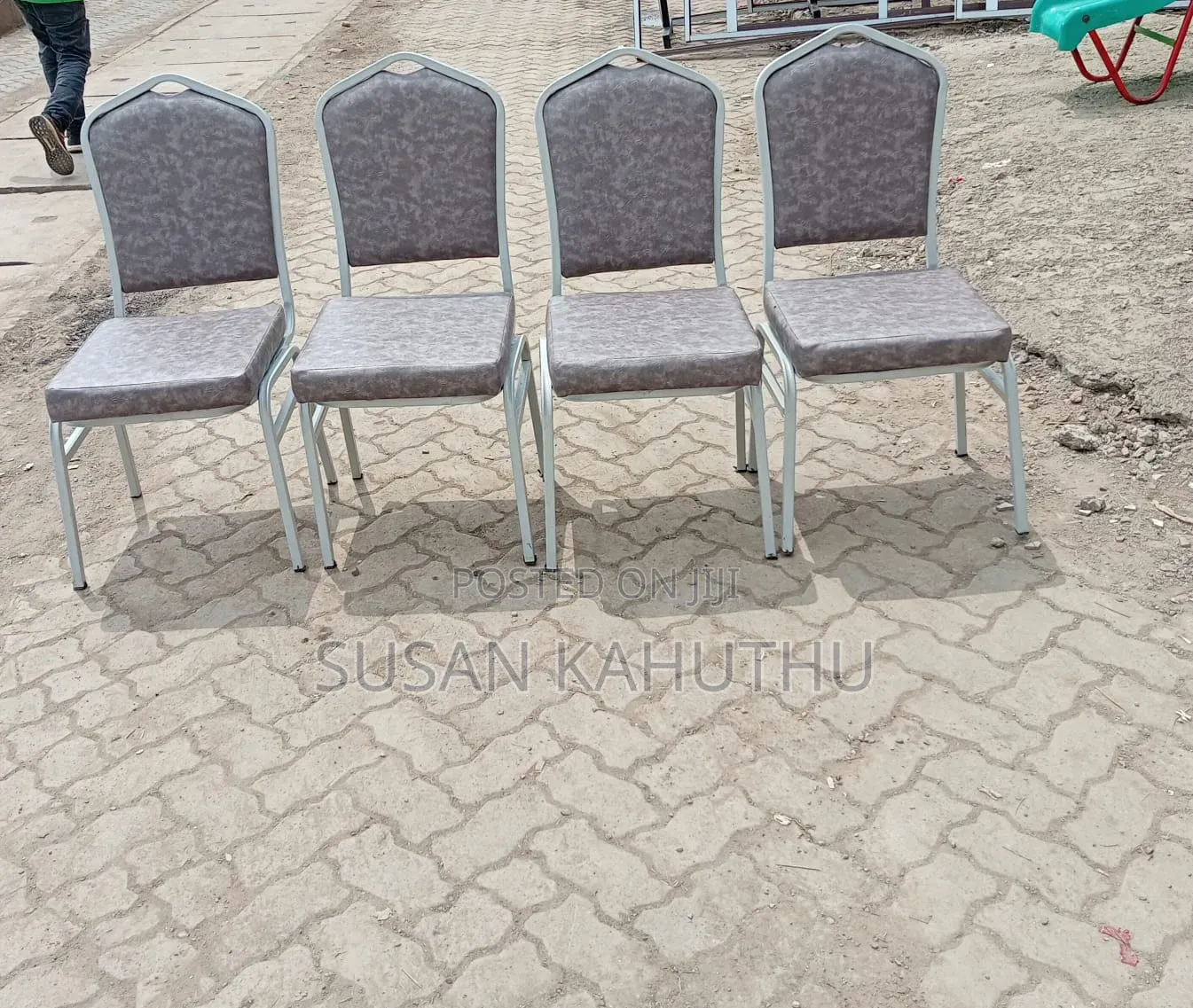 Grey Modish Restaurant Low Seats