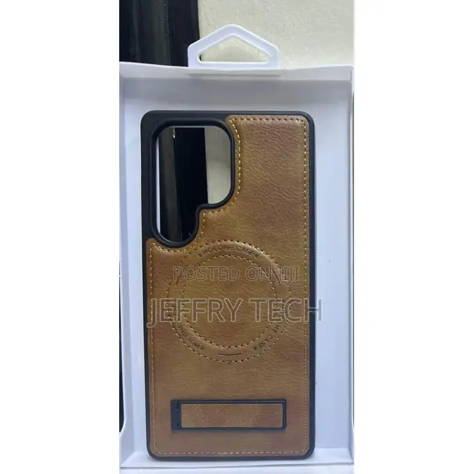 Leather Phone Case With Magsafe for Samsung Galaxy S23 Ultra – Elegant