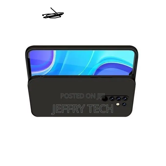 Redmi 9 or 9 Prime Soft Liquid Silicone Case Cover (Black)