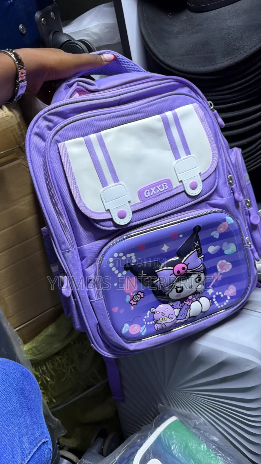 Kuromi Purple Kids School Bags for Grade 1 to 5 at 1500