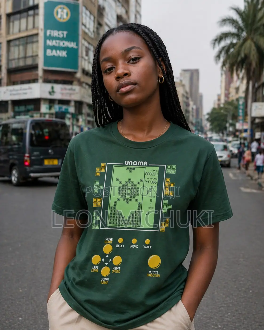 Unoma Kenyan Brick Game Theme T-Shirt
