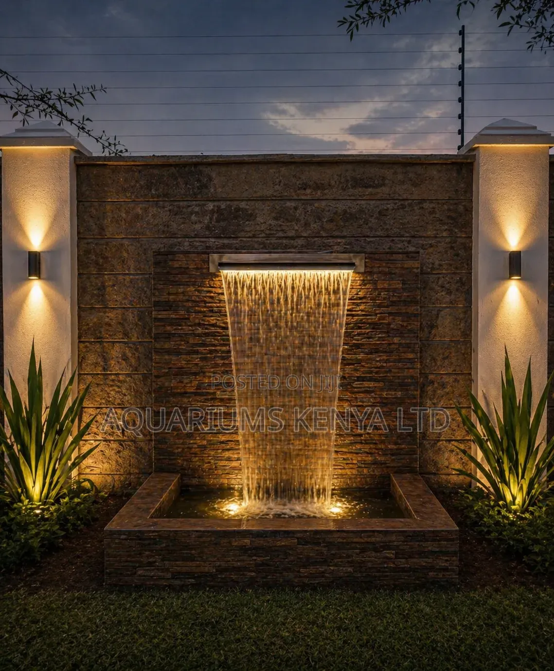 Luxury Mazeras Spillway Fountain With Pillar Lighting – Kenya