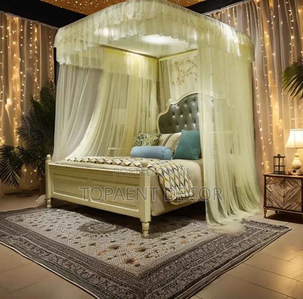 Easy to Assemble ,Cream 2 Stand Rail Mosquito Net