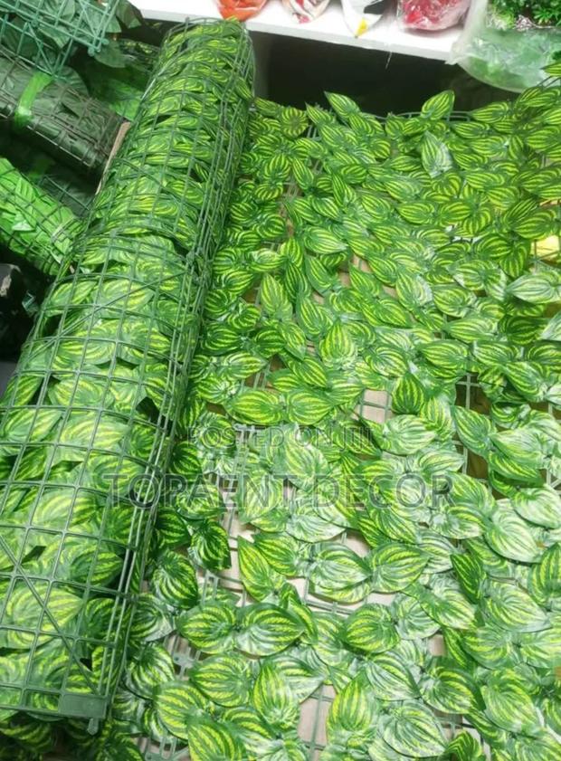 Balcony Leafy Artificial Privacy Fence With Melon Prints - main view