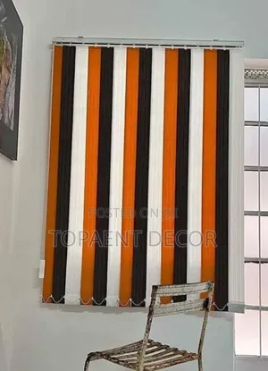 Orange ,Black and White,Super Vertical Window Blinds Combination