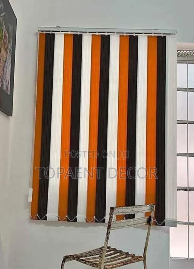 Orange ,Black and White,Super Vertical Window Blinds Combination